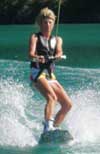 Teacher Fultmer wakeboarding