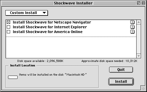 Install Shockwave
