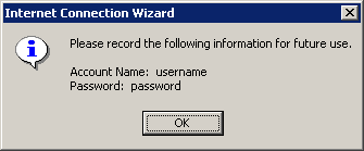 Confirmed username and password