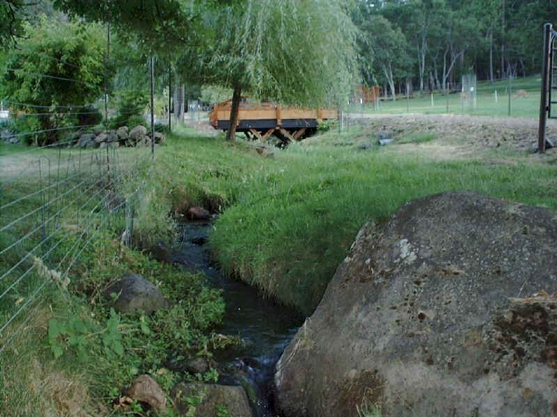 Creek under bridge