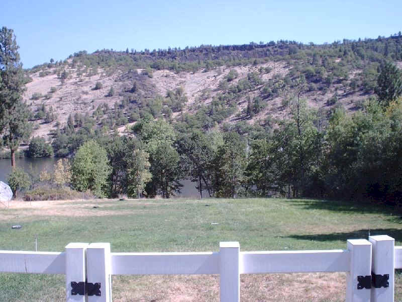 A view down to the lake