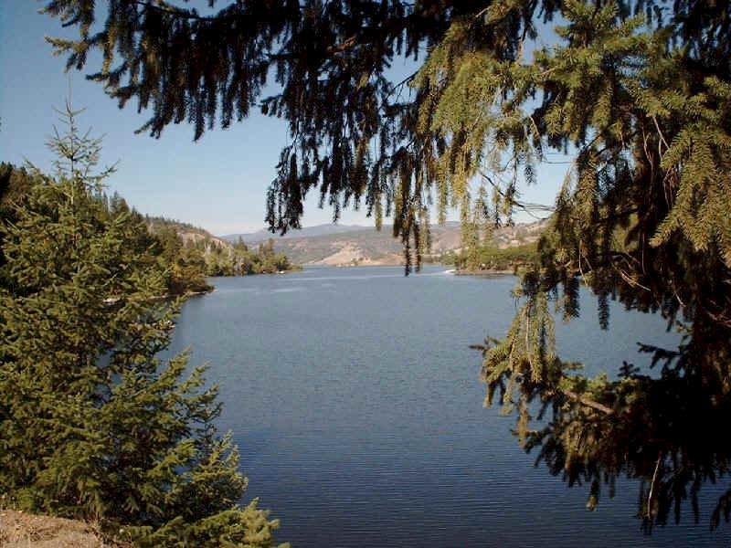 A westerly view across Copco Lake