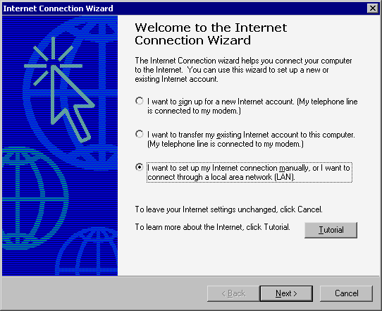 The Internet Connection Wizard