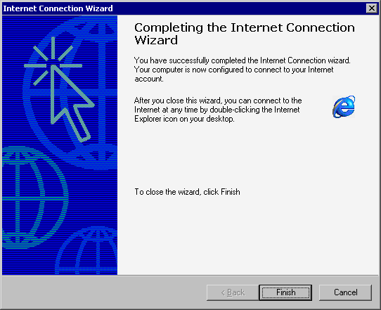 The Internet Connection Wizard
