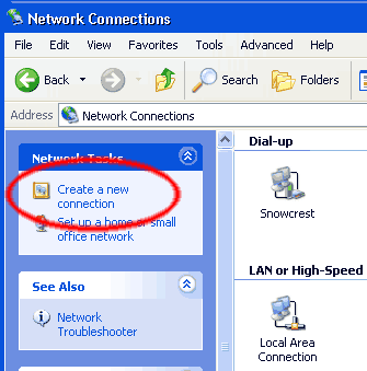 Network Connections Window